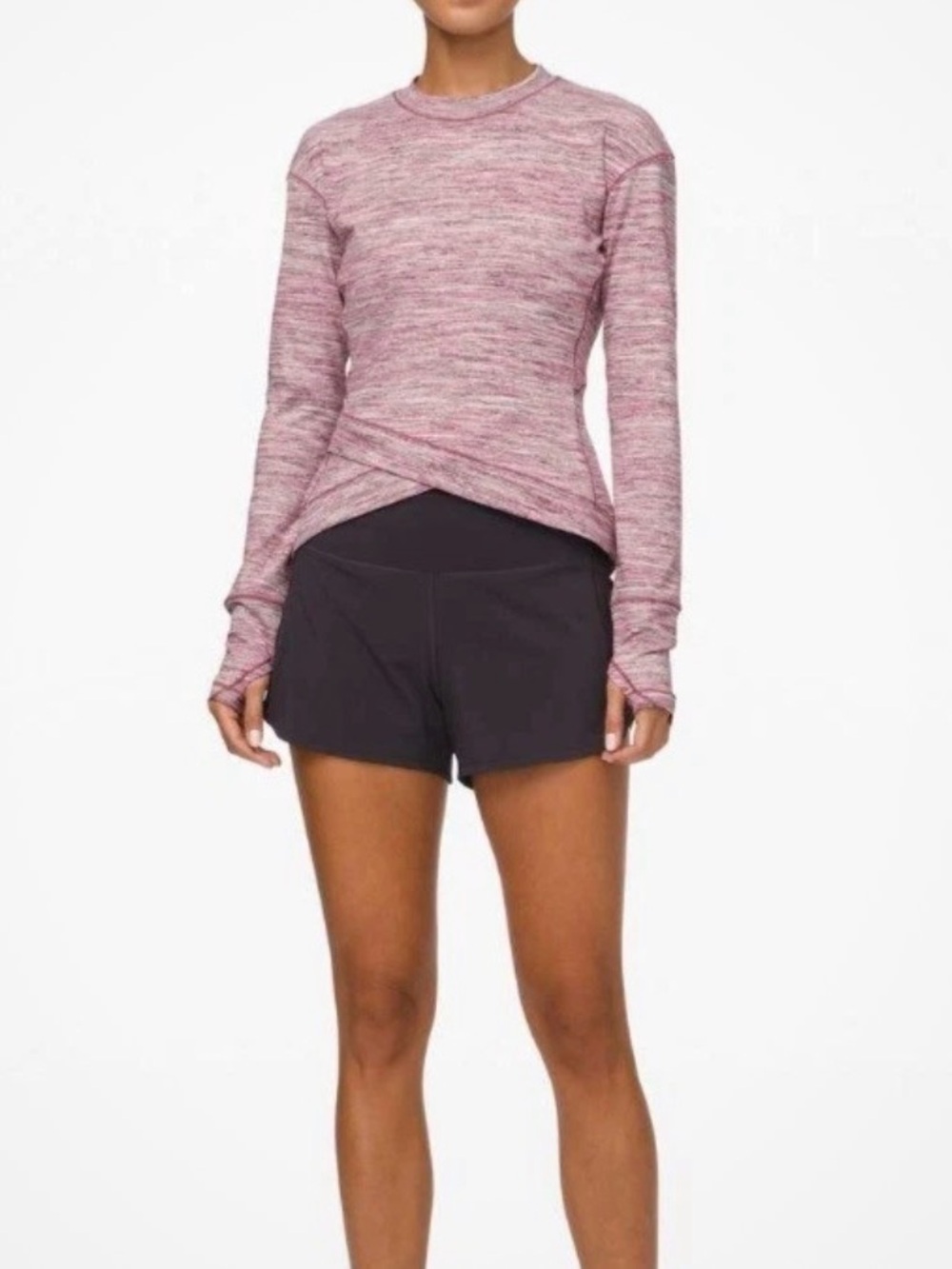 Lululemon athletica Close to Crossing Pink Long Sleeve Top